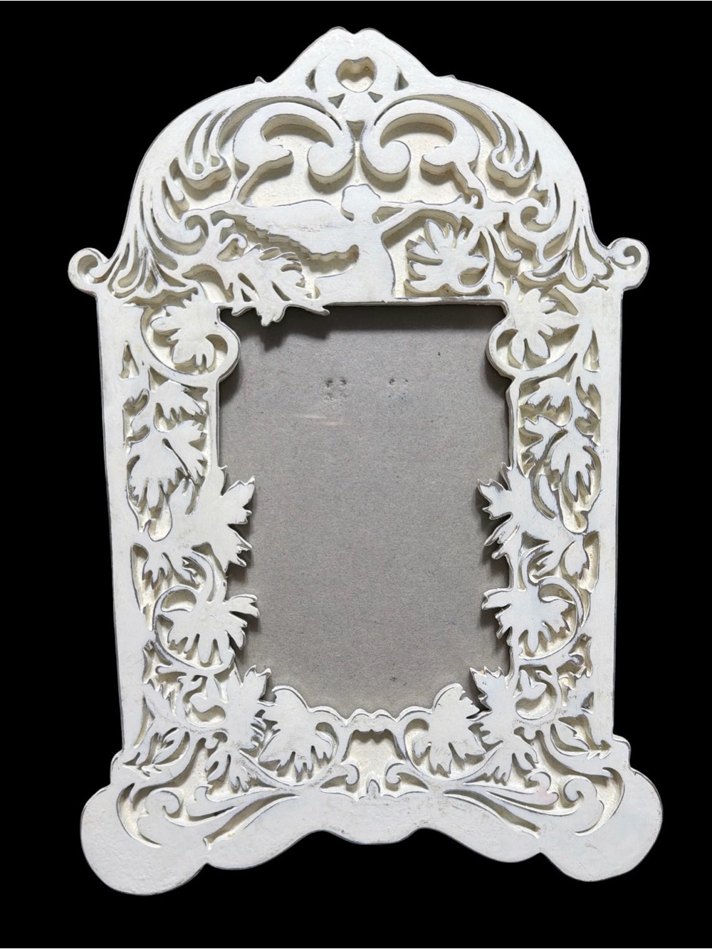 Vtg 2001 Alice Strom Coyne's & Co White Filigree Picture Frame Cottagecore